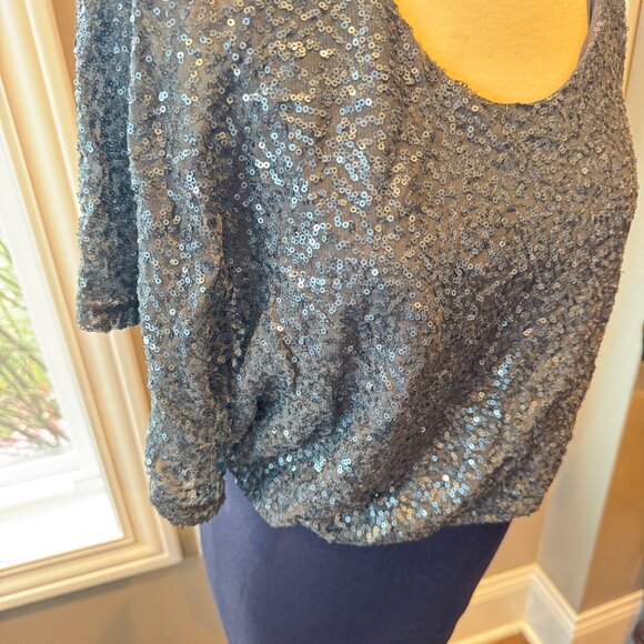 Lush Blue Sequin Mini Dress - Picture 4 of 11